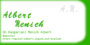 albert menich business card